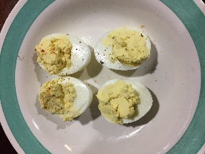 Mya Made Deviled Eggs Today